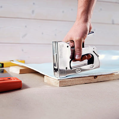Rapid Handtacker R34, Tacker für Holz und Folien, Leistungsstark, Komplett aus Stahl, für Klammern T