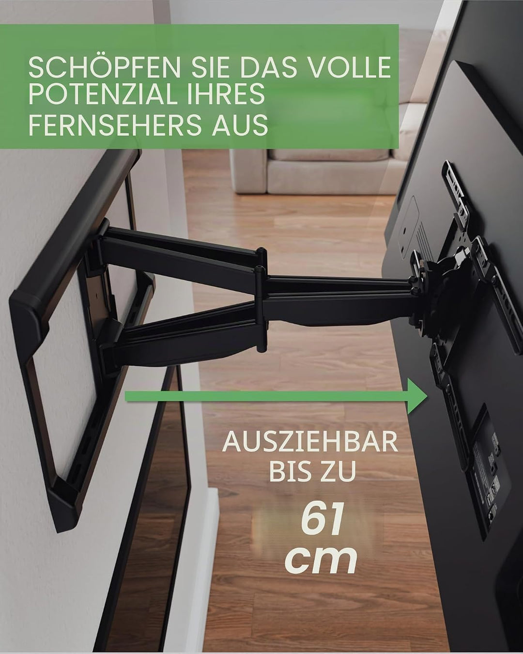 SANUS OLF24 Wandhalterung für Fernseher mit 94 cm - 228,6 cm (37 - 90 Zoll) bis zu 68 kg (20 Pfund)