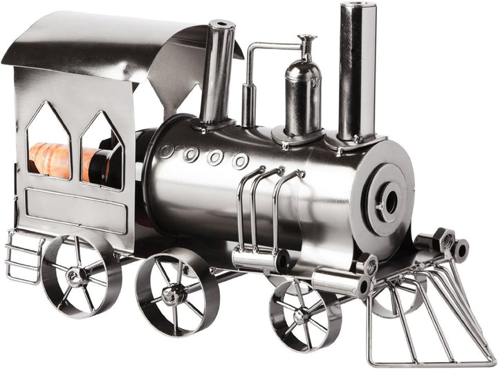 Brubaker Flaschenhalter Lokomotive Metall Skulptur Geschenk mit