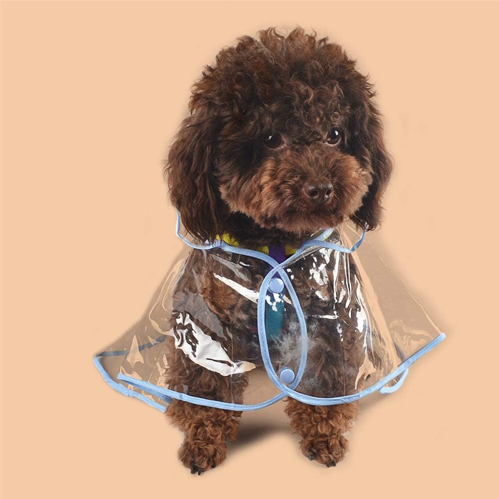KoKoBin Regenmantel für Hunde und Katzen mit Kapuze, verstellbar, PVC, transparent, wasserdicht, ult