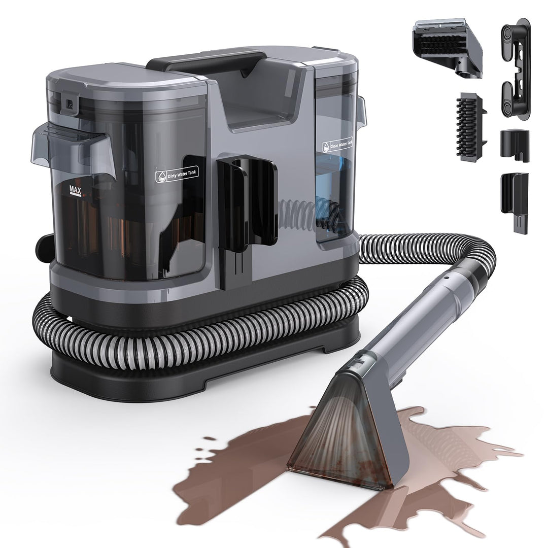 Lubluelu Nasssauger Polsterreiniger Gerät mit 600 W – 20 kPa Teppichreiniger Waschsauger, tragbarer