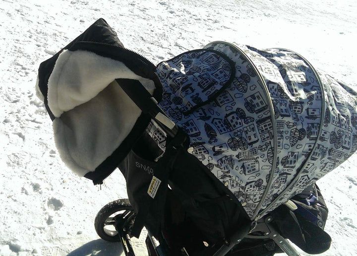 Kaarsgaren Handwärmer für Kinderwagen Rot, warmer Handmuff mit Merinowolle Innenfutter, Universalgrö