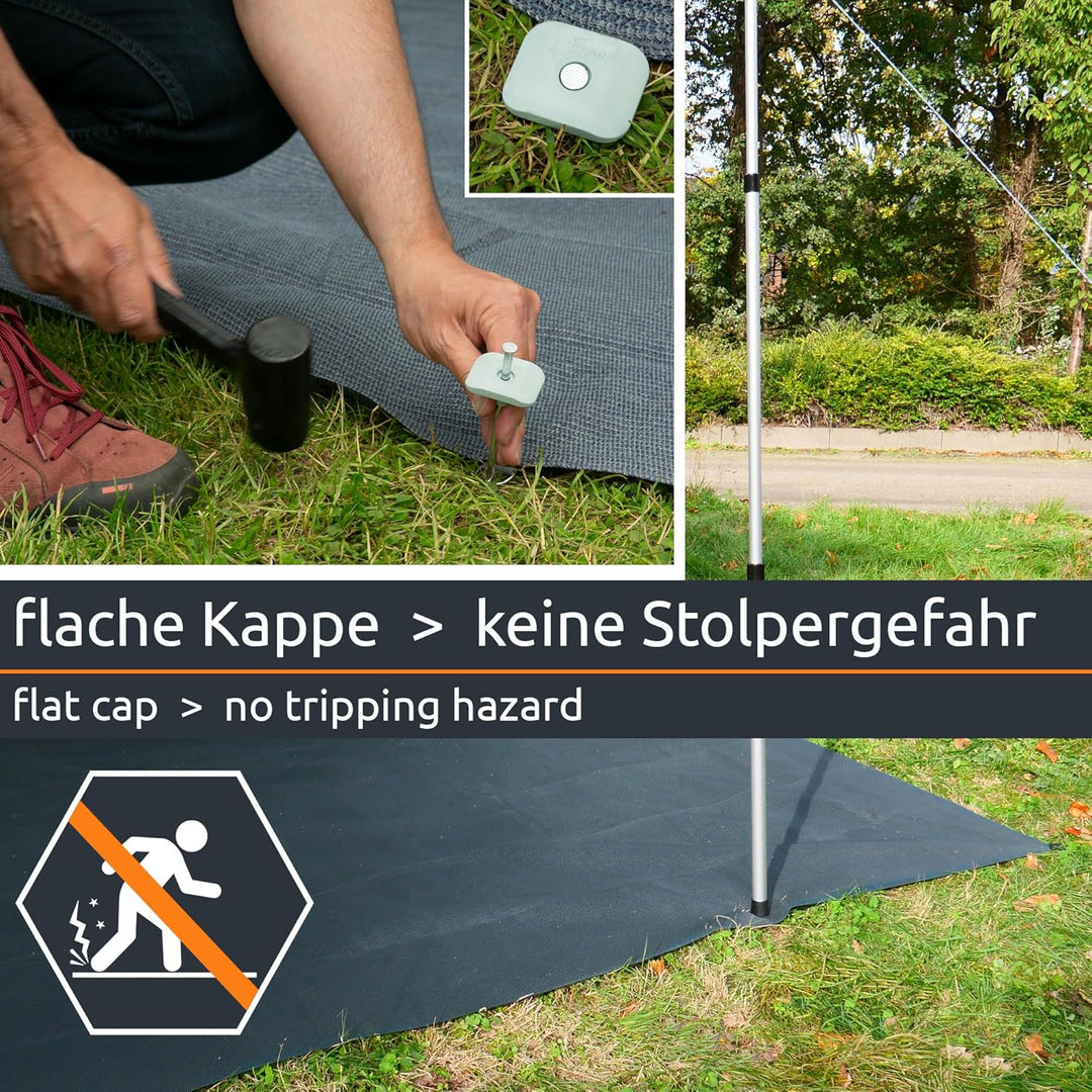 your GEAR Outdoor Soft Carpet - 8 Grössen von 200x300 bis 300x600 cm - weicher Vorzeltteppich, Zeltt