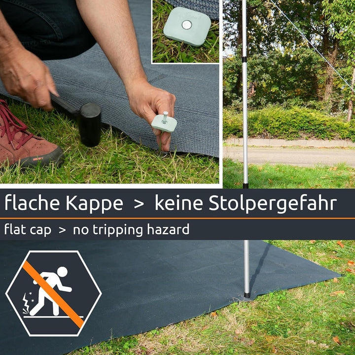 your GEAR Outdoor Soft Carpet - 8 Grössen von 200x300 bis 300x600 cm - weicher Vorzeltteppich, Zeltt
