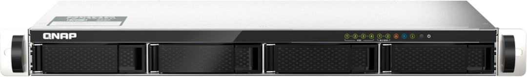 QNAP 4-Bay 1U Short-Depth 12" NAS. Marvell Octeon TX2 CN9130 / CN9131 64-bit Quad-core 2.2 GHz. 4GB