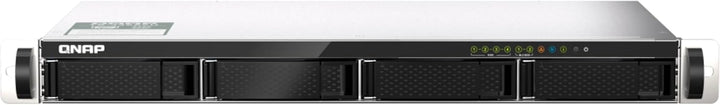 QNAP 4-Bay 1U Short-Depth 12" NAS. Marvell Octeon TX2 CN9130 / CN9131 64-bit Quad-core 2.2 GHz. 4GB