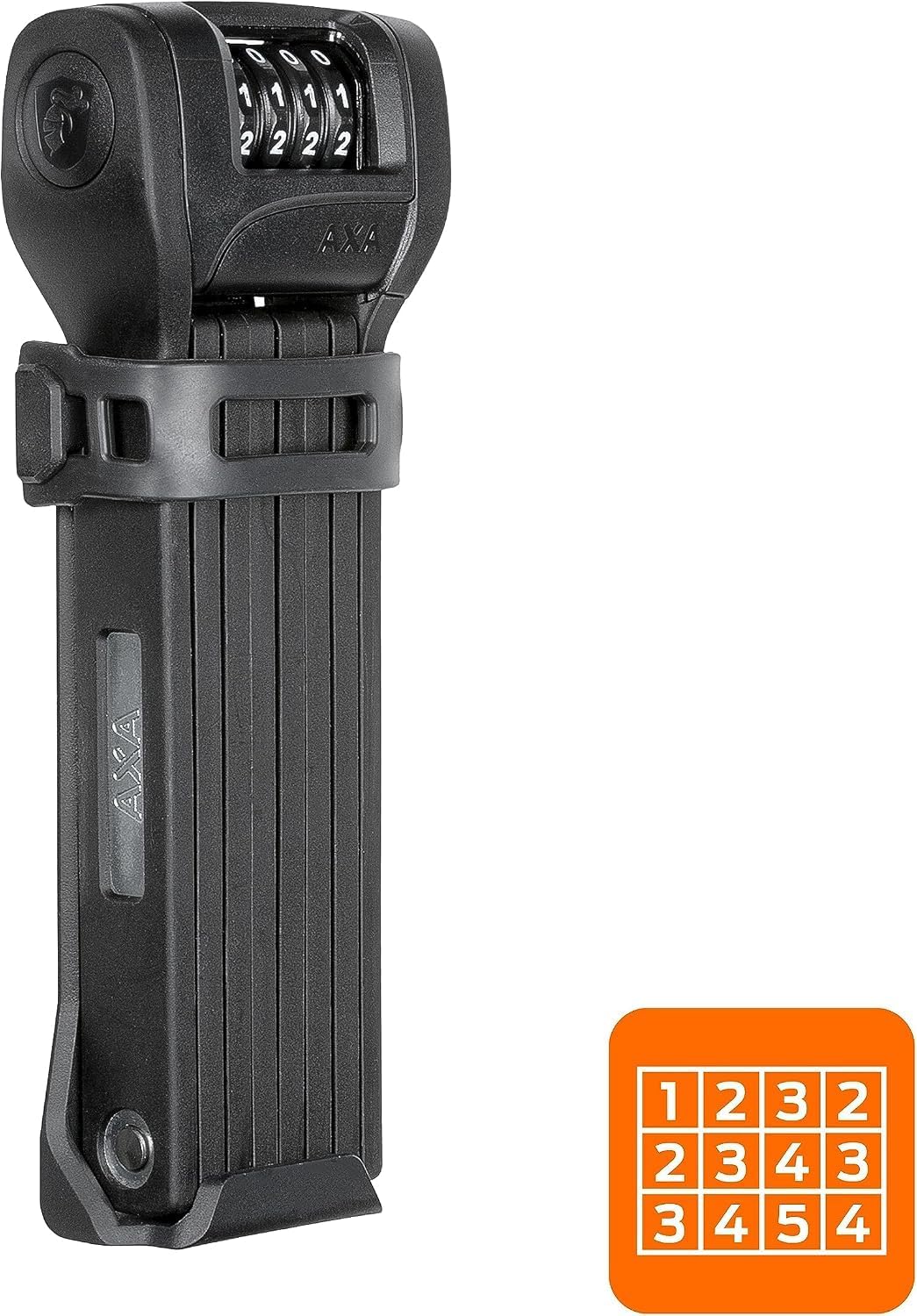 AXA Fold Lite C100 – Faltschloss mit Code – Länge 100 cm – Sicherheitsstufe 7 – Leichtes Zahlenschlo