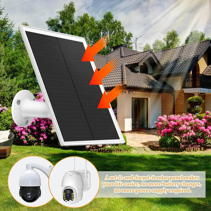 Vegena 6W Solarpanel Für Überwachungskamera, Solarmodul, Solarladegerät Solar Panel IP66 Wasserdicht