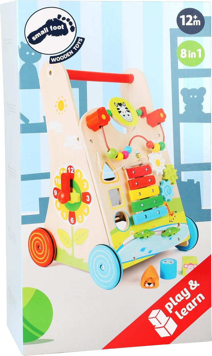 Small Foot Lauflernwagen Blumenwiese, Holz mit vielseitigem Spielspass für Kinder ab 2 Jahren 10606,