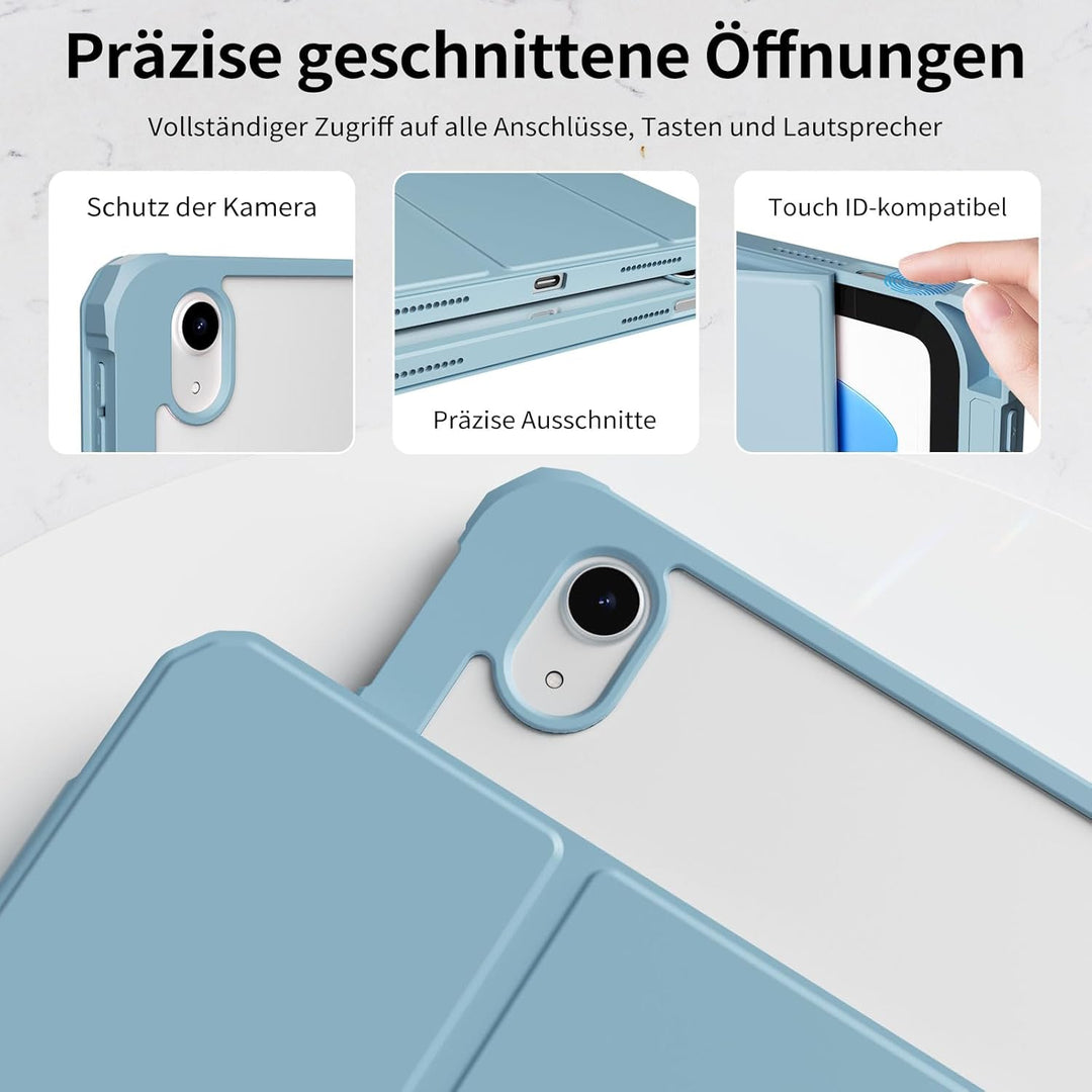 Hülle für iPad 10. Generation 2022 10,9 Zoll/iPad 11 (A16) 2025 Schutzhülle mit Stifthalter, Stossfe