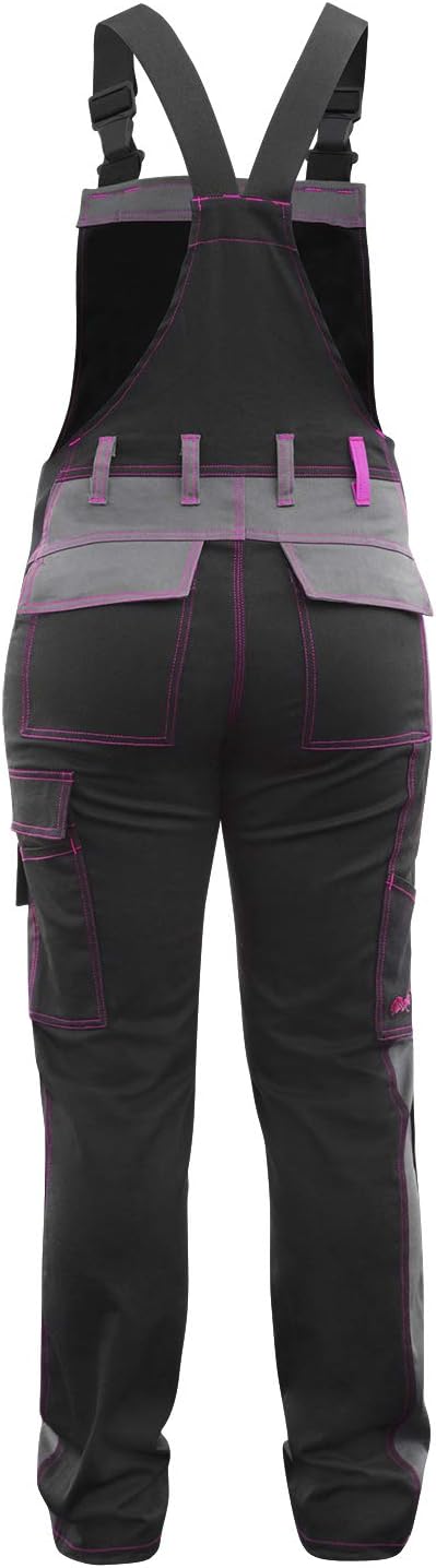 strongAnt Latzhose Damen stretch Arbeitshose für Frauen mit Kniepolstertaschen Baumwolle Cargo Hose