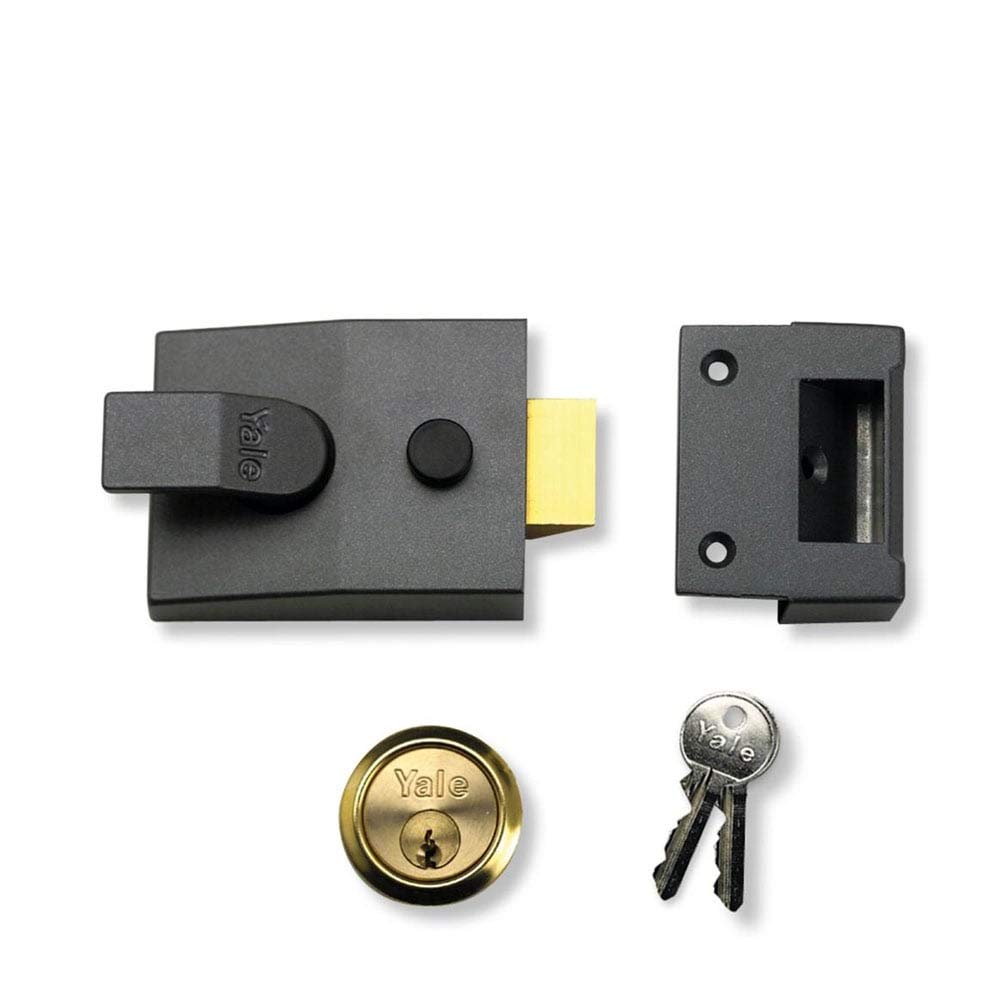Yale Locks 84 Standard Nachtriegelschloss DMG/PB Zylinder 40 mm Dornmass, 40