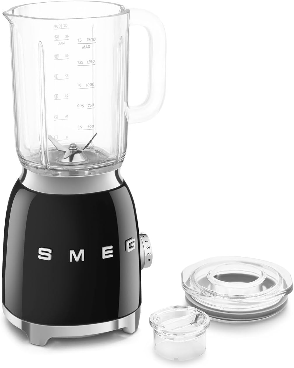 SMEG, BLF03BLEU, 1,5 l Standmixer, 4 -Geschwindigkeitsstufen, 4 Automikprogramme, Abnehmbare Doppelk