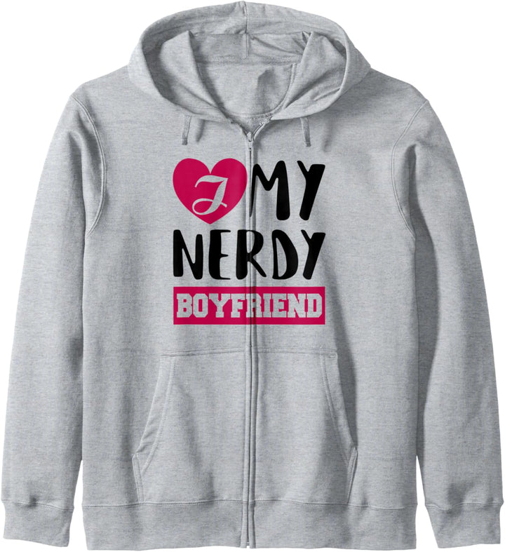 I Love My Nerdy Boyfriend Valentines Day Matching Kapuzenjacke