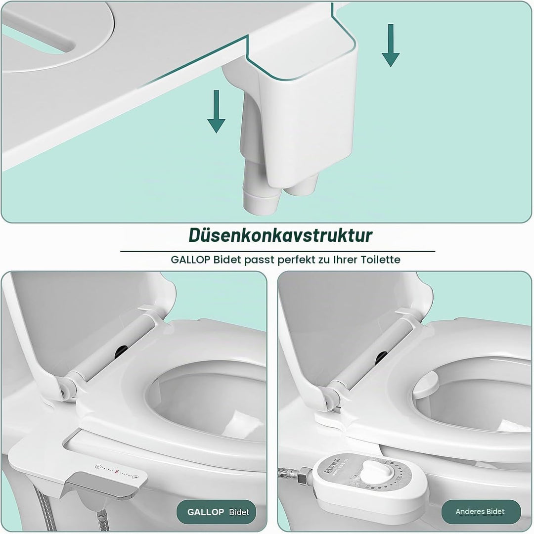 Bidet-Aufsatz für Toilette – nicht elektrischer Kaltwasser-Bidet-Toilettenaufsatz, einstellbarer Was