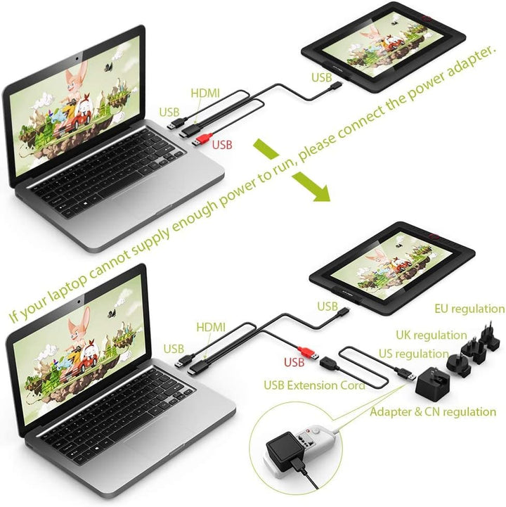 XPPen Grafiktablett mit Display Artist 12 Pro, vollständig laminiertes Display, 11,6 Zoll, 8 Tastenk