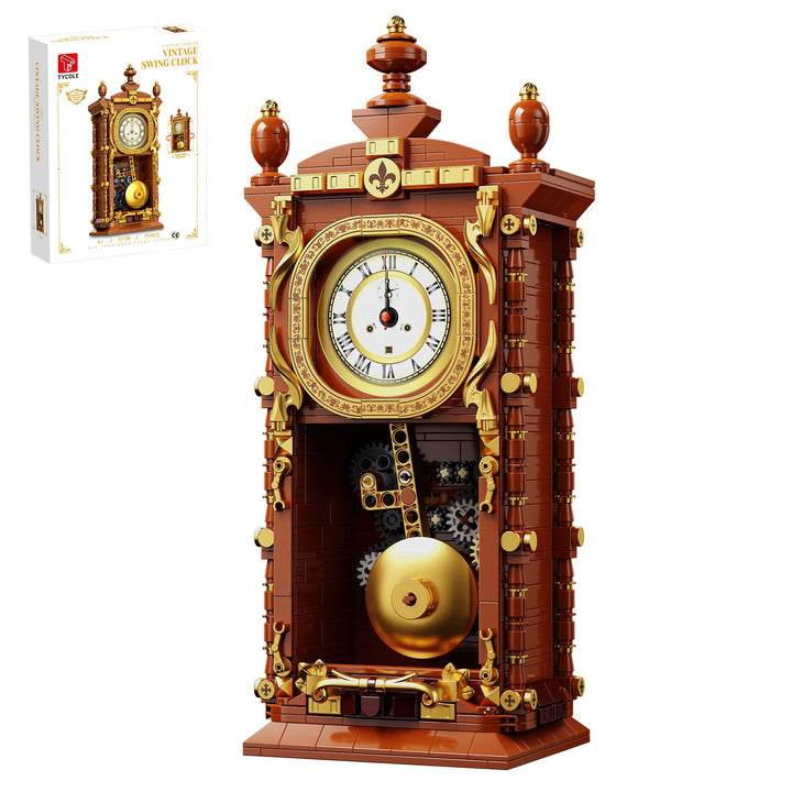 Vintage Wanduhr im klassischen, Stielspielzeug mit echter Uhrfunktion und Handbuch – verbindbares me