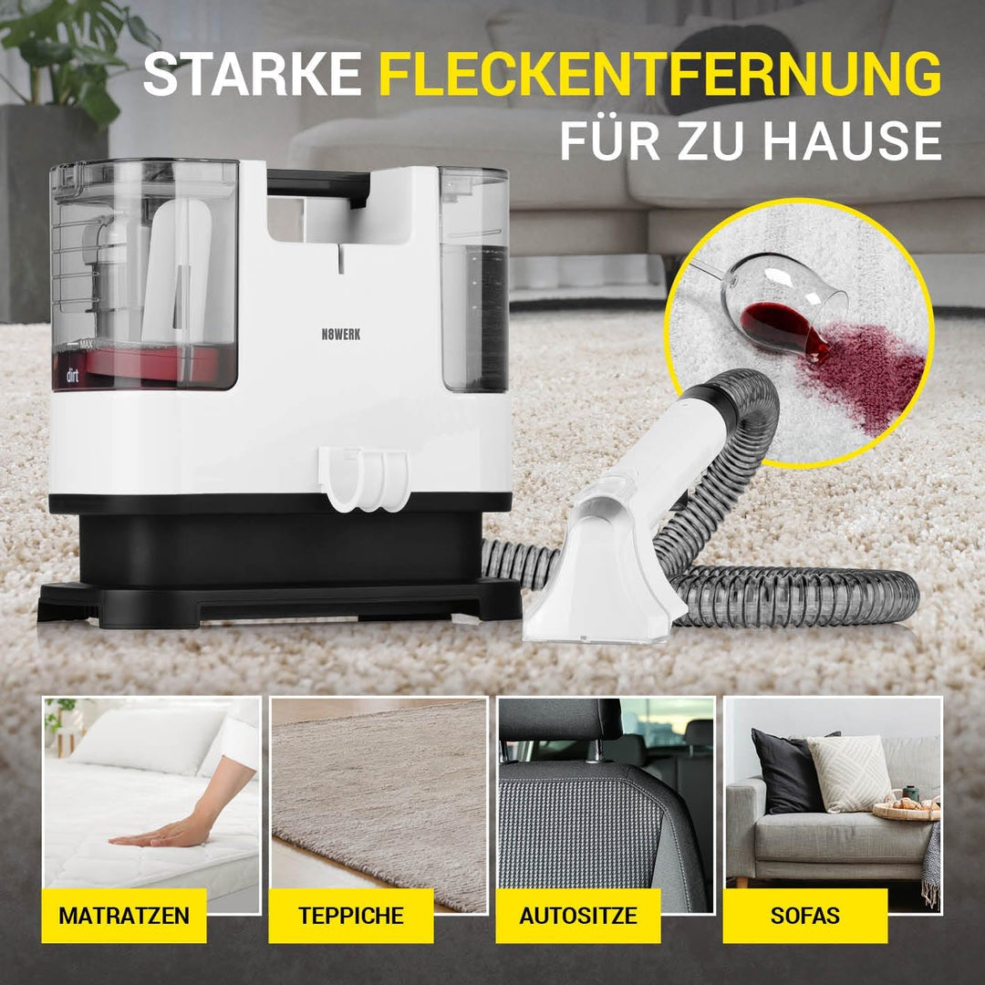 Waschsauger Portable Clean | Inkl. Reinigungsmittel | Polster- und Teppichreiniger, leicht und kompa