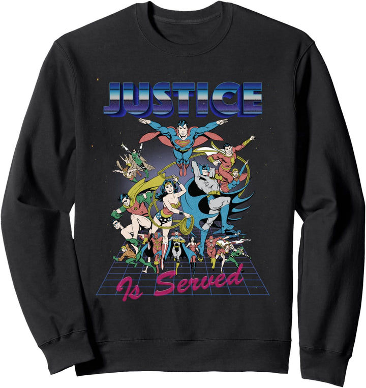 DC Justice League Retro 80er Served Sweatshirt