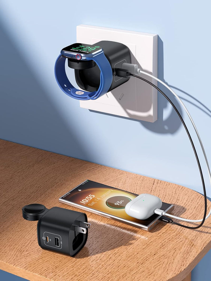 NEWDERY Ladestation für Apple Watch 36W USB C Ladegerät Ladestecker Netzteil Stecker für Apple Watch