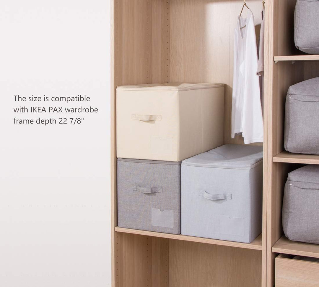 iwill CREATE PRO Faltbare Aufbewahrungsbox mit Deckel (60L) – XXL Organizer für Kleidung, Decken– Au