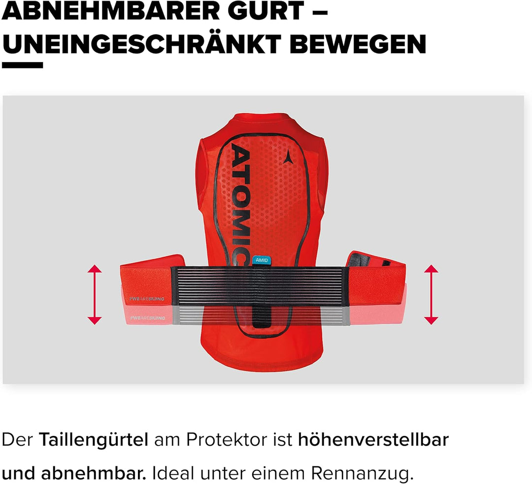 ATOMIC Live Shield Vest M - Hochwertige Protektorenweste - Herren-Rückenprotektor - Multi Density Sc