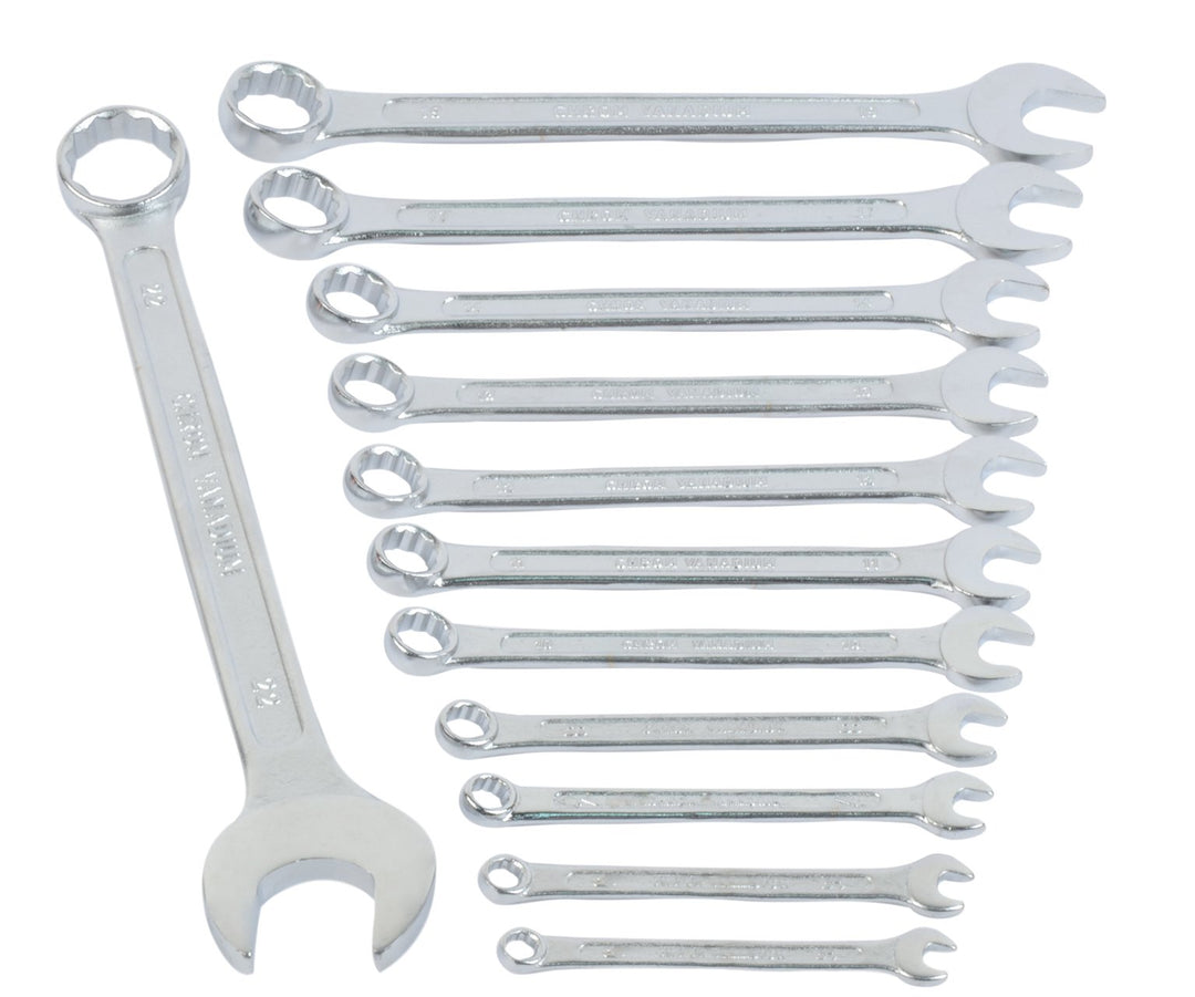 Brüder Mannesmann Gabel-Ringschlüsselsatz, 6-22 mm, Chrom-Vanadium, 12-teilig | M 130-12