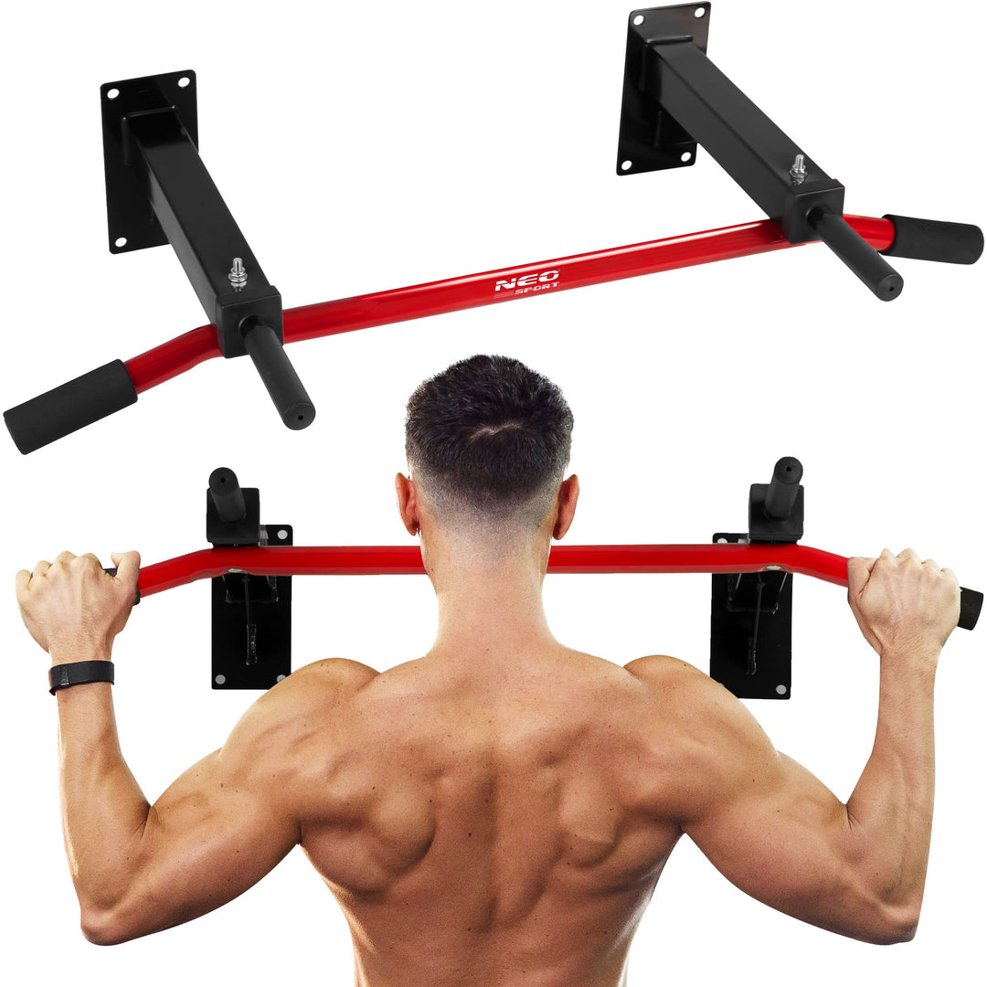 NEO SPORT Klimmzugstange NS-315 zum Hochziehen von Krafttrainingsübungen aus verstärktem Stahl 4 rut