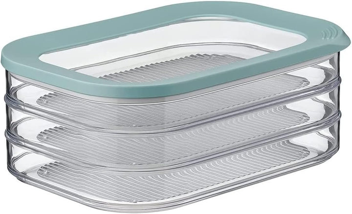 Mepal – Käse- und Wurstdosen-Set Meat and Cheese Nordic Green – Modula Vorratsdosen Set mit Deckel –