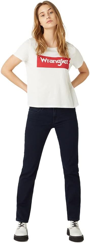 Wrangler Damen Straight Jeans 27W / 32L Blue Black, 27W / 32L Blue Black