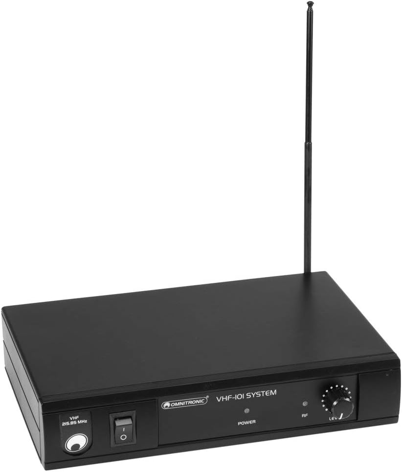 Omnitronic VHF-101 Funkmikrofon-System 205.75MHz | Empfangseinheit und Handmikrofon in PLL-Technik |
