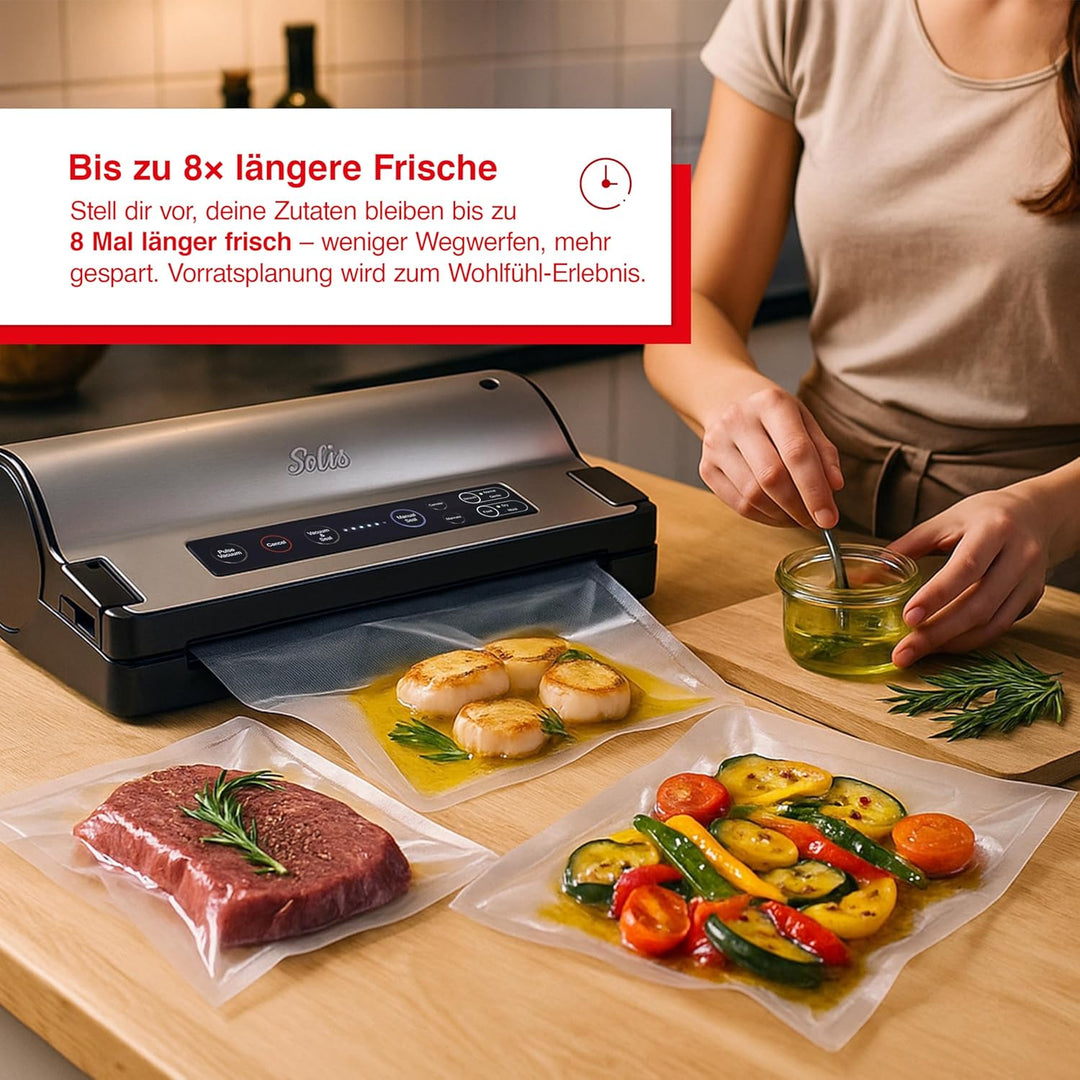 Solis Vakuumiergerät Vac Prestige 575 - Einschweissgerät für Lebensmittel - Vakuumierer/Folienschwei