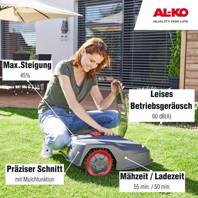 AL-KO Mähroboter Robolinho® 550W, Schnittbreite 20 cm, Li-Ion-Akku 20 V/2,5 Ah, für Flächen bis 550