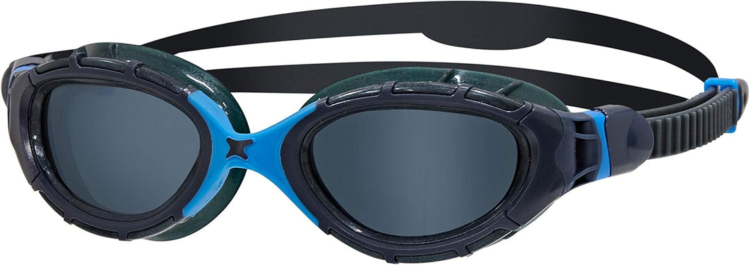 Zoggs Unisex Predator Flex Schwimmbrille Grau/Blau/Geräucherte Tönung S Single, Grau/Blau/Geräuchert