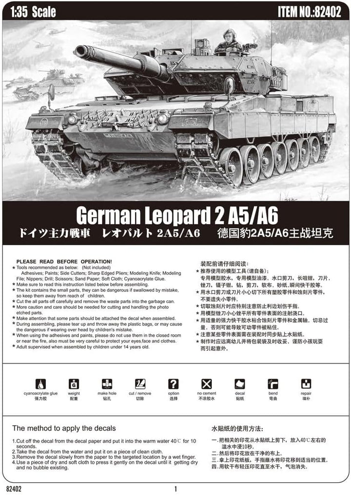 Hobby Boss 82402 Modellbausatz German Leopard 2 A5/A6 tank