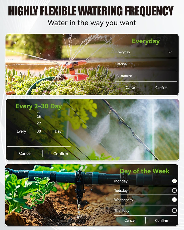 RAINPOINT Bewässerungscomputer Bluetooth 2 Ausgänge, Messingeinlass, Automatische Garten Bewässerung