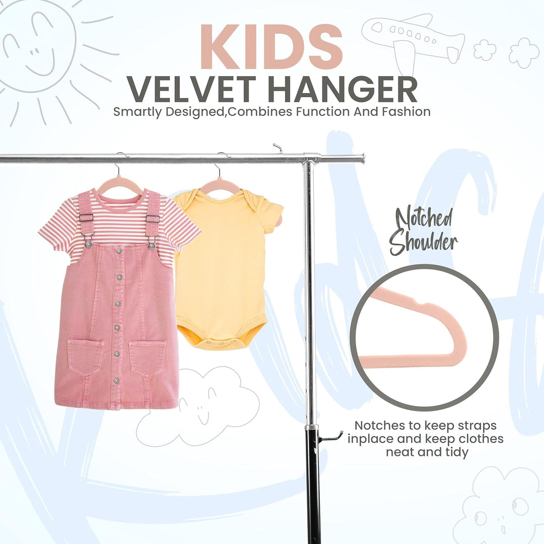 Utopia Home Kids Kleiderbügel Velvet (50 Pack) - 11 Inch Durable Baby Kleiderbügel für Closet - Perf