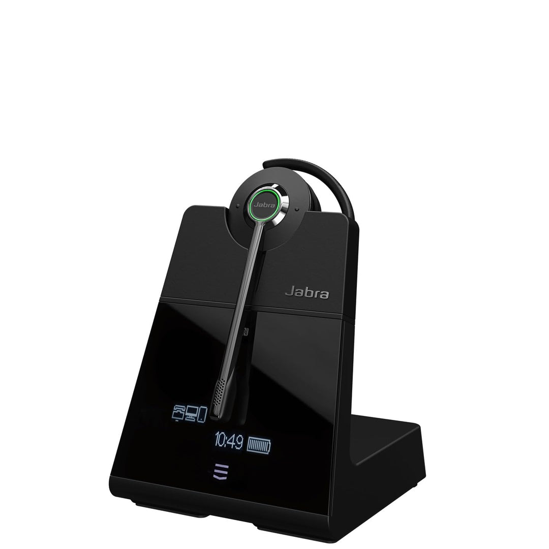 Engage 75 SE Convertible Headset with earhook, Base, Power Supply, 1.5m USB-C to USB-A Cable, Desk P