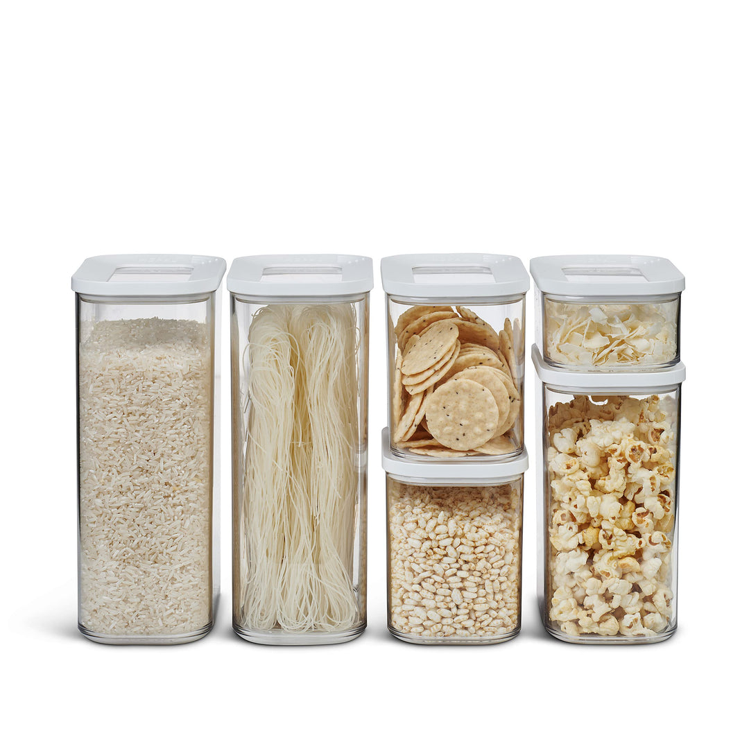 Mepal – Vorratsdosen Set Modula 6-teilig weiss – 2 x 2000 ml, 1 x 1500 ml, 2 x 1000 ml und 1 x 425 m
