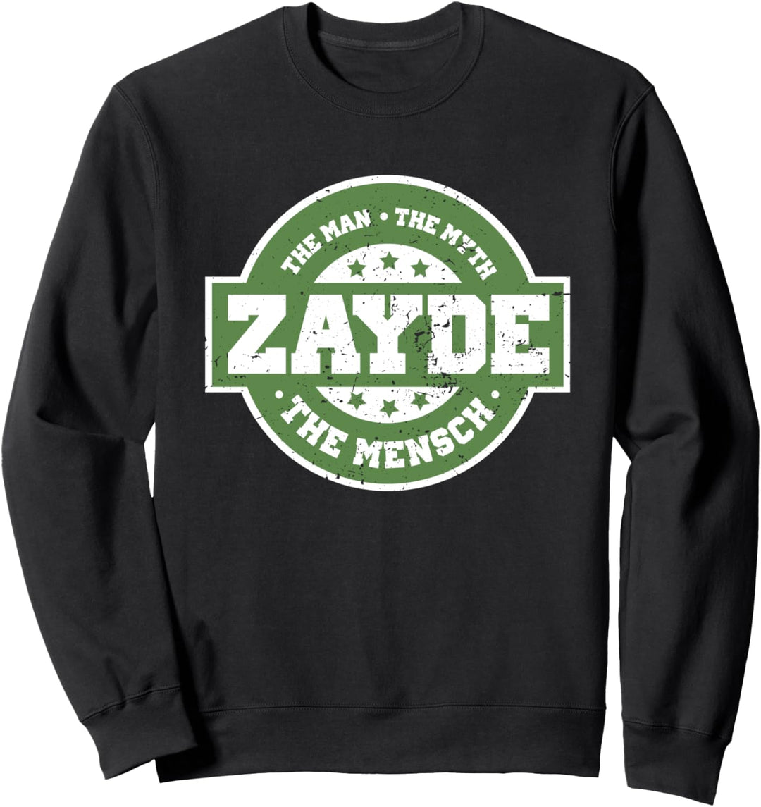 Jüdisch Zayde Der Mann Mythos Mensch Ehre Opa Hebräisch Sweatshirt