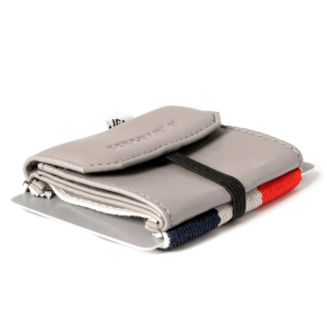 Mini Geldbörse für Frauen & Männer I Sehr kleines Echtleder Smart Wallet/Portemonnaie mit Münzfach I