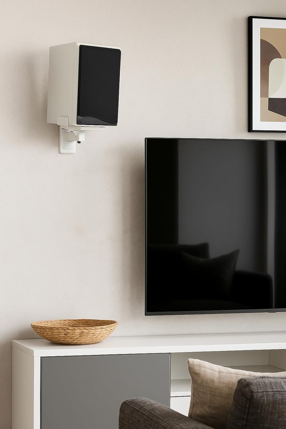 BT77 White - Paar Wandhalterungen für Lautsprecher C/Weiss