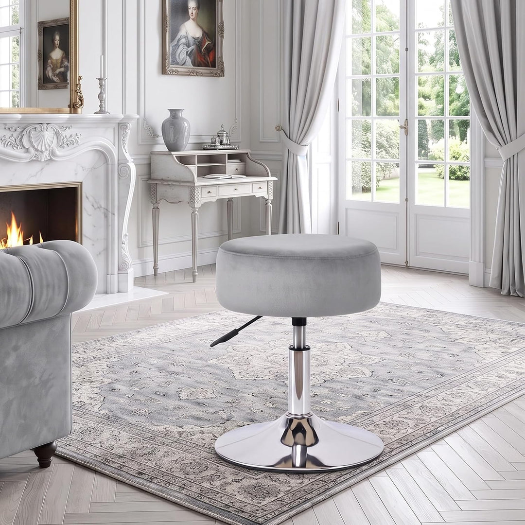 Drehhocker Sitzhocker Hocker RUND höhenverstellbar drehbar aus Kunstleder Farbauswahl Duhome 428S, F