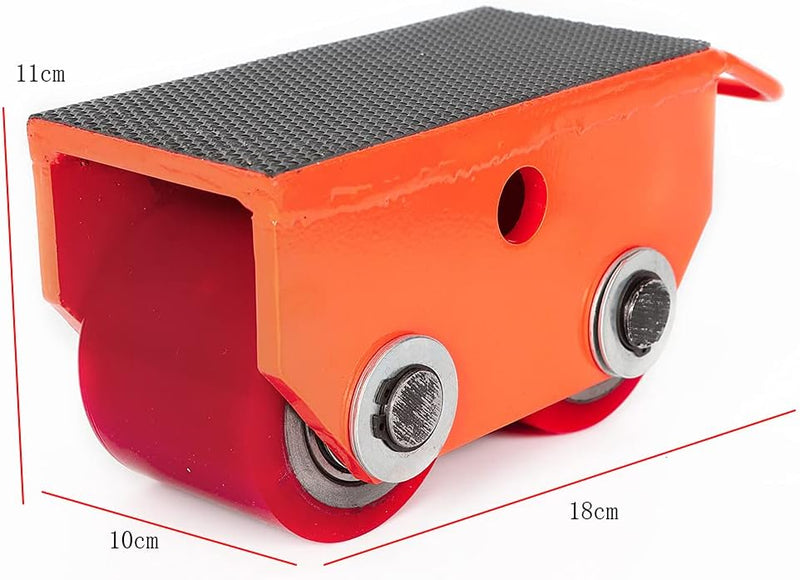 Panzerrollen,Transportfahrwerk,Industrieroller mit 4 PU-Richtungsräder Roller Drehplatte Möbeltransp