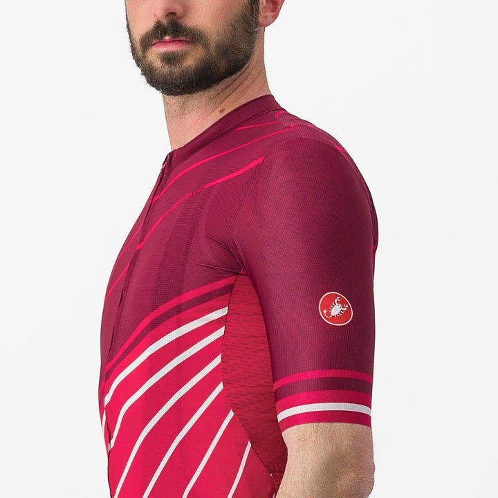CASTELLI Herren Speed Strada Jersey T-Shirt XXL Bordeaux/Persisch Rot, XXL Bordeaux/Persisch Rot