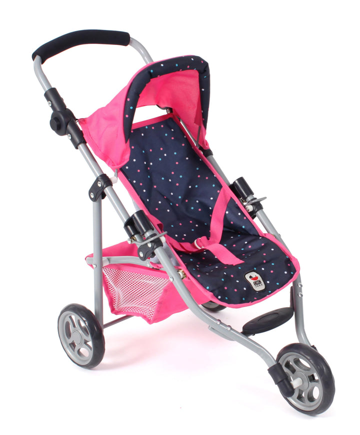 Bayer Chic 2000 - Puppenbuggy Lola, Kinderwagen für Puppen bis ca. 50 cm Grösse, Jogging-Buggy, Pupp