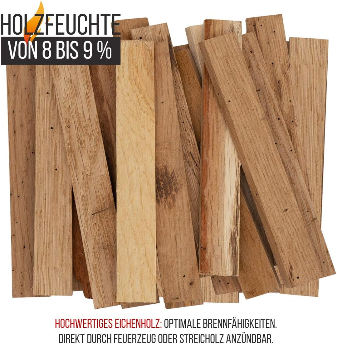 Aleko Premium 3,7 kg Brennholz BZW. Holzkohle - Anzünder aus Eichenholz, Bio Kaminanzünder, für Gril