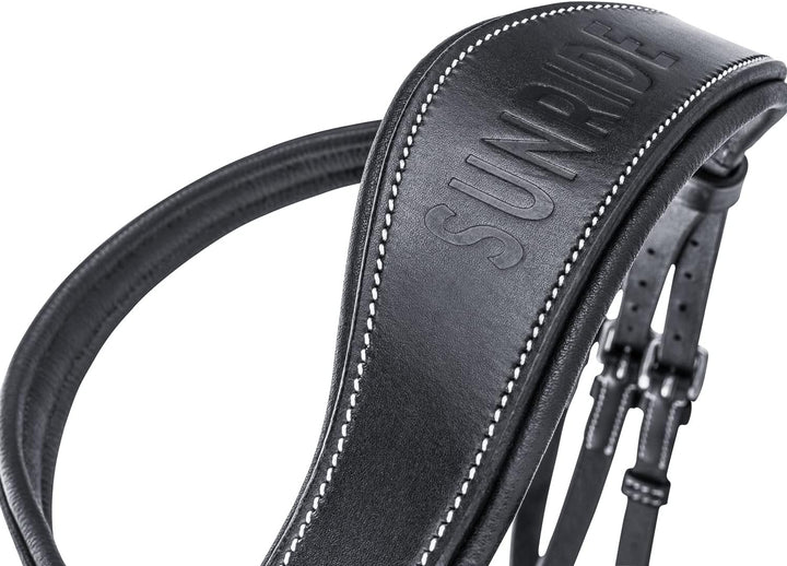 SUNRIDE mexikanische Trense Acapulco mit Zügel - aus Echtleder mit Fell, gepolstert, anatomisch (Ful