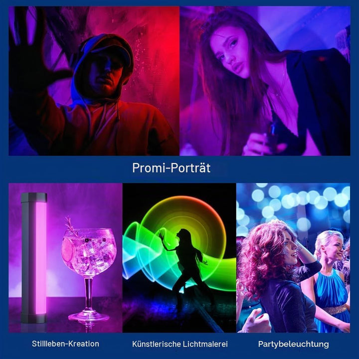 LUXCEO V8 LED Lichtstab, RGB LED Videoleuchte für Fotografie, Dimmbare 3000K/6000K,RGB Kamera Licht