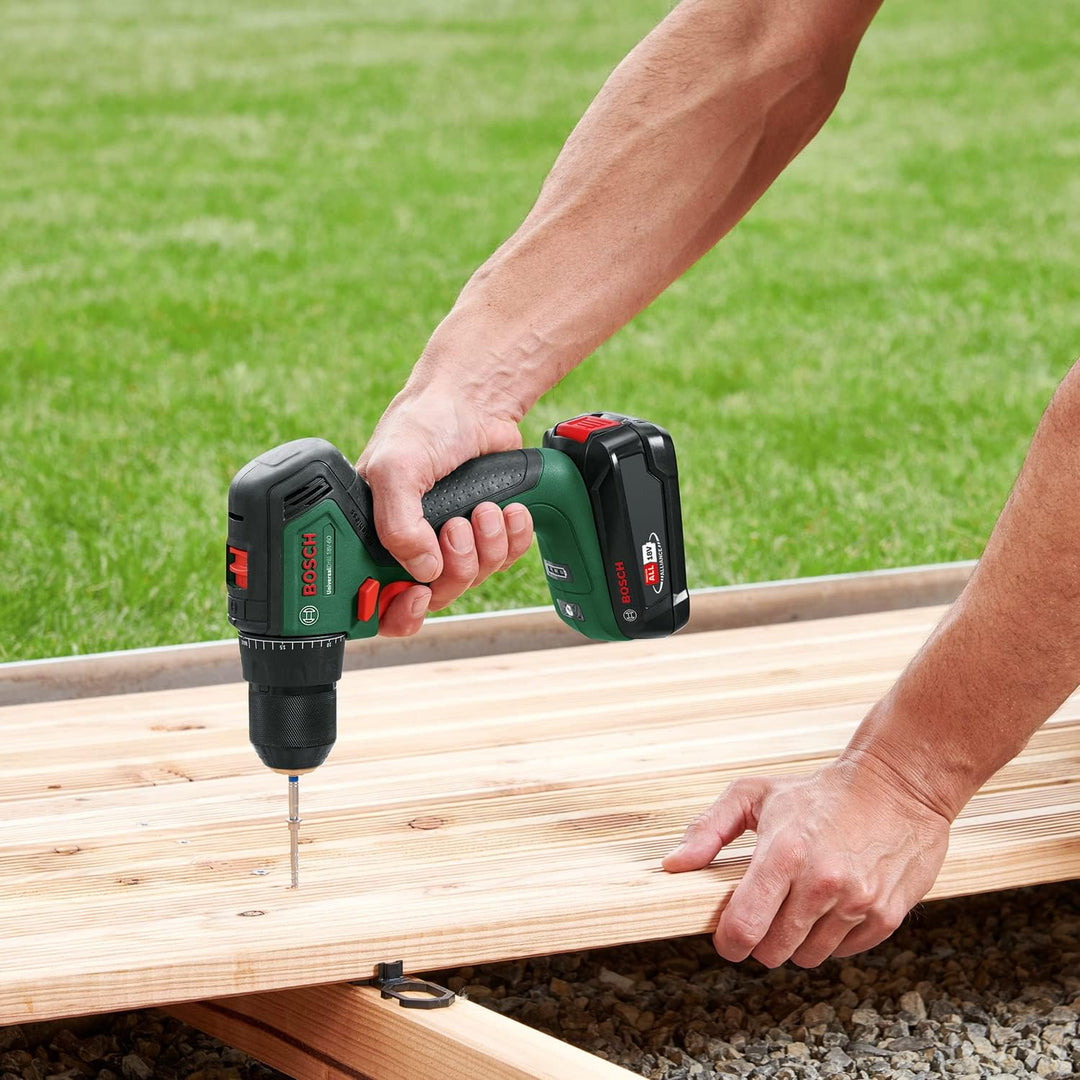 Bosch Home and Garden Home and Garden Akkuschrauber UniversalDrill 18V-60 (2 Akku, 18 Volt System, i